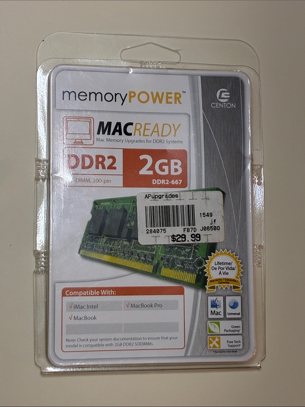 MACREADY DDR2 2GB RAM Module - Green